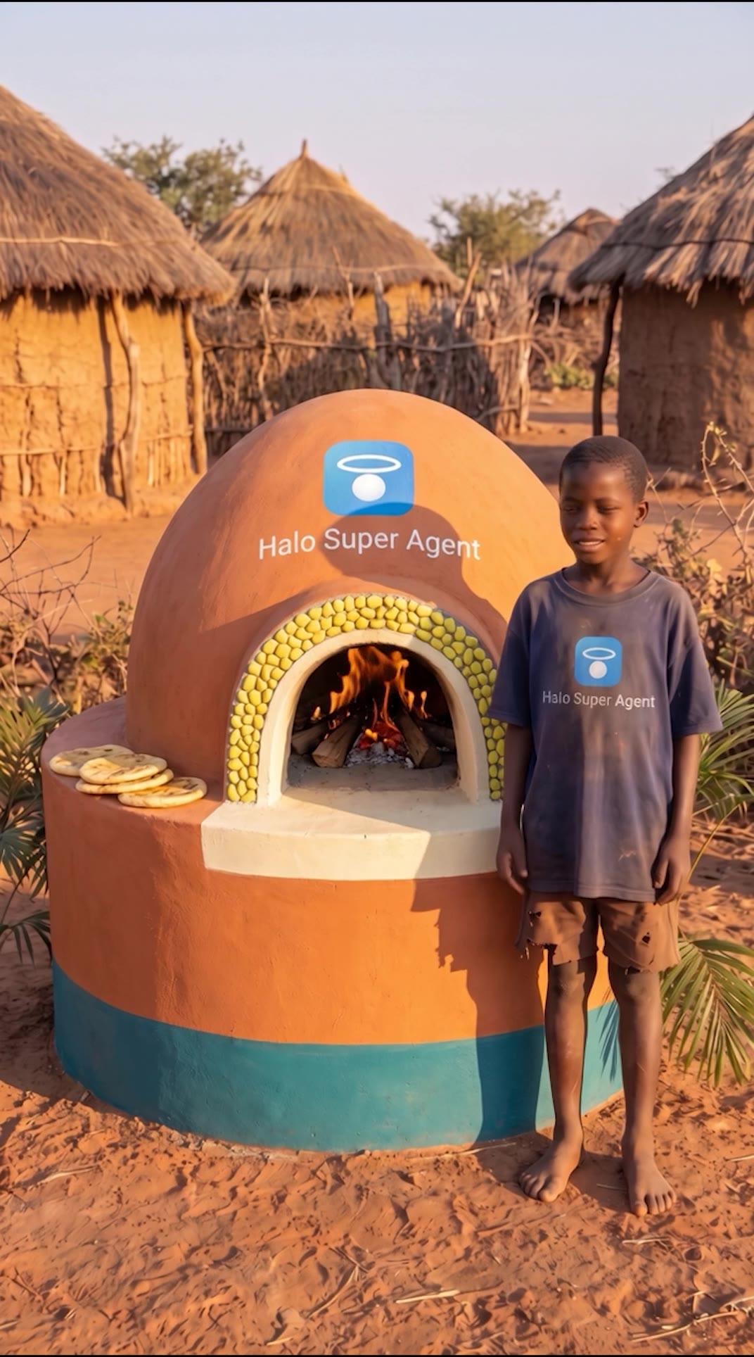 African Boy Transforms A Rusty Drum Into A Bread Oven