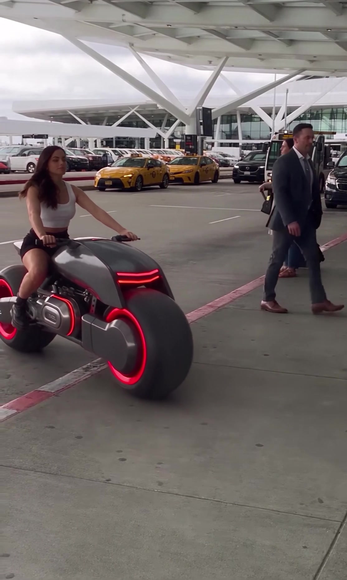 Futuristic Airport Bike-to-Suitcase Remix
