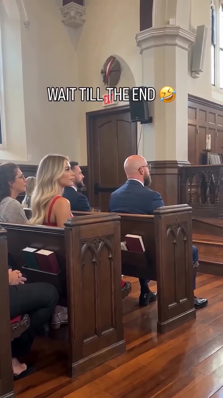 Woman in Red Dress Meets Bride