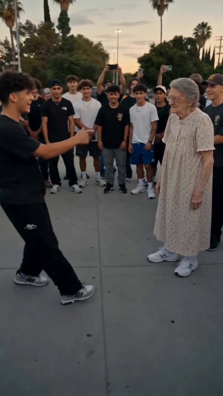 Grandma wearing an old nightgown