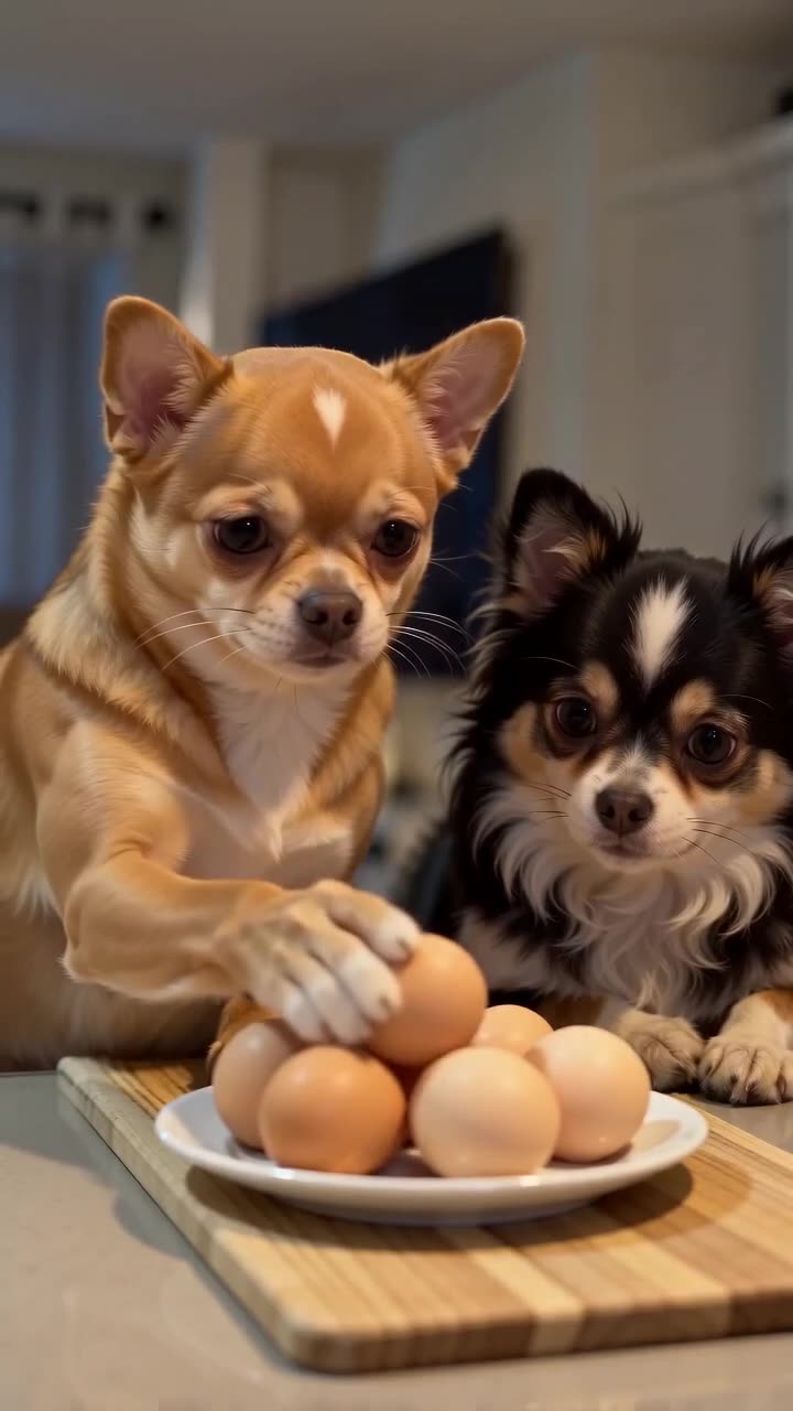 Two Chihuahuas Egg Prank