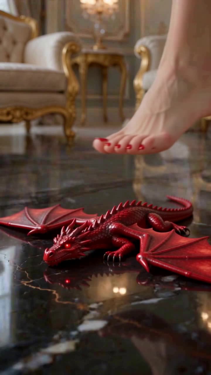 Robotic Ruby Dragon Heel Transformation